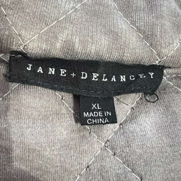 Jane and Delancey Quilted Shirt Jacket Mineral Wash Diamond quilt Gray Sz XL - Picture 6 of 7